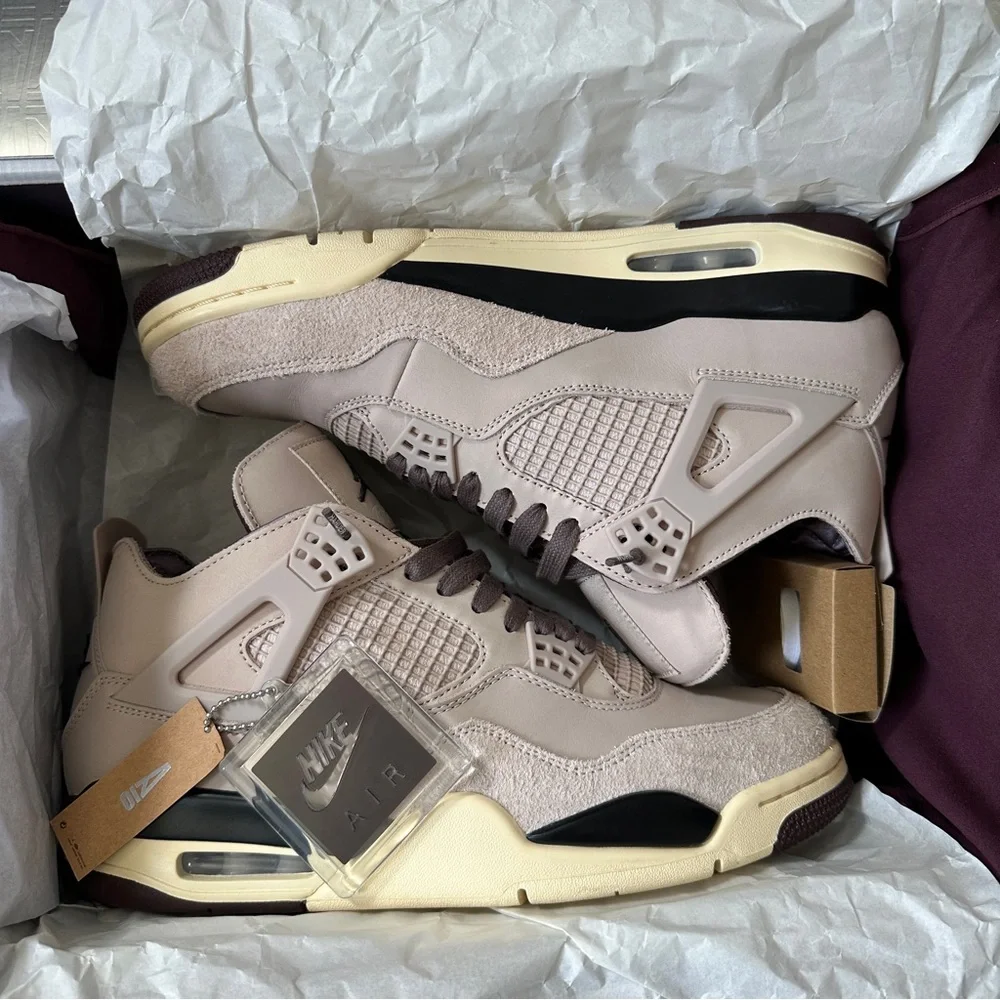 Jordan 4 A Ma Maniére Retro OG Men’s Sneakers Size 10.5 Stone Pewter - Picture 12 of 13